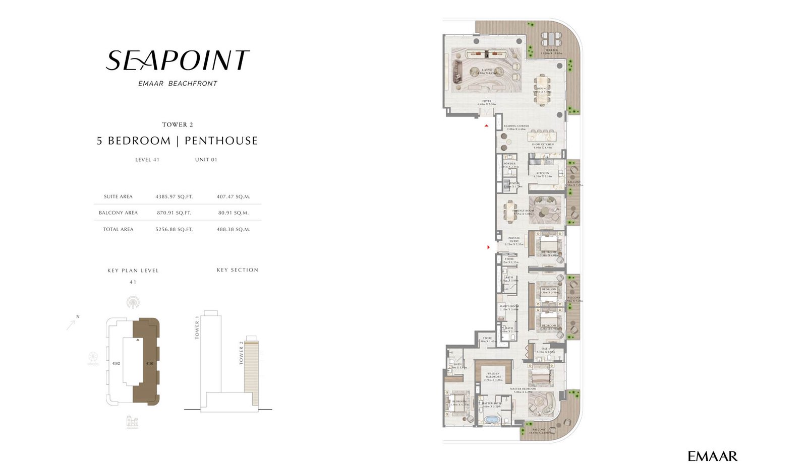 Seapoint at Emaar Beachfront Floor Plan