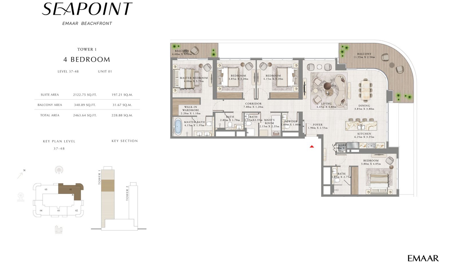 Seapoint at Emaar Beachfront Floor Plan