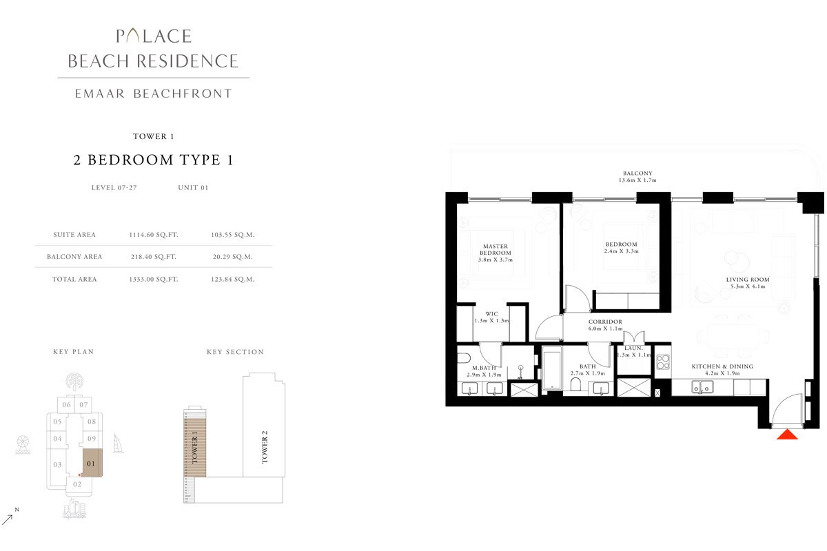 Palace Beach Residence Floor Plan