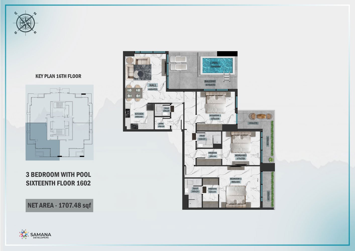 Samana Waves 2 Floor Plan