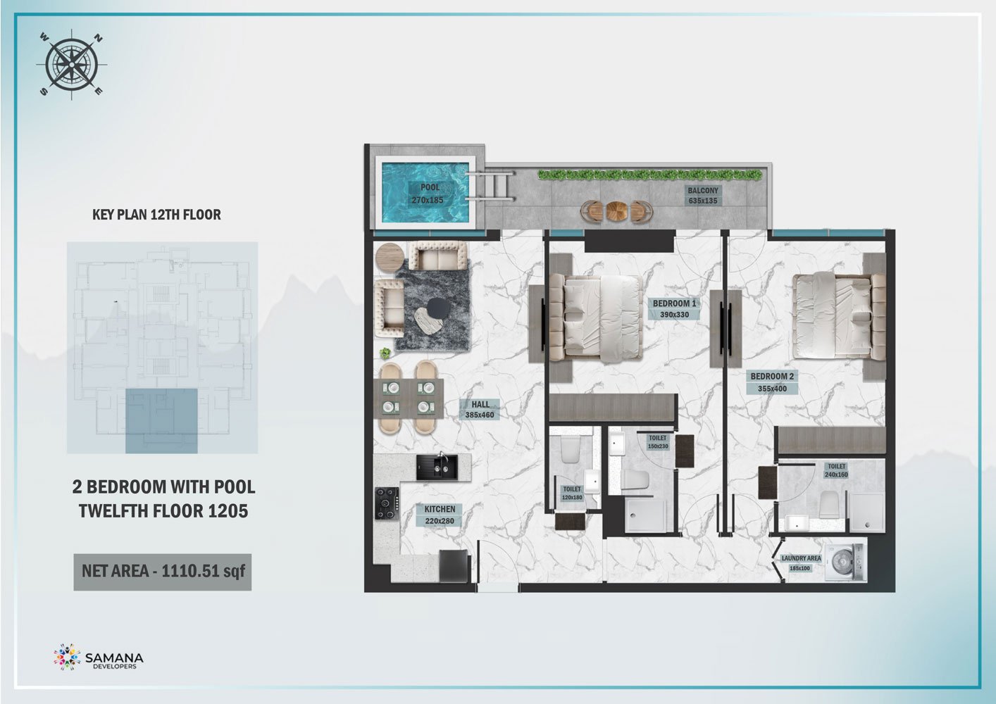 Samana Waves 2 Floor Plan