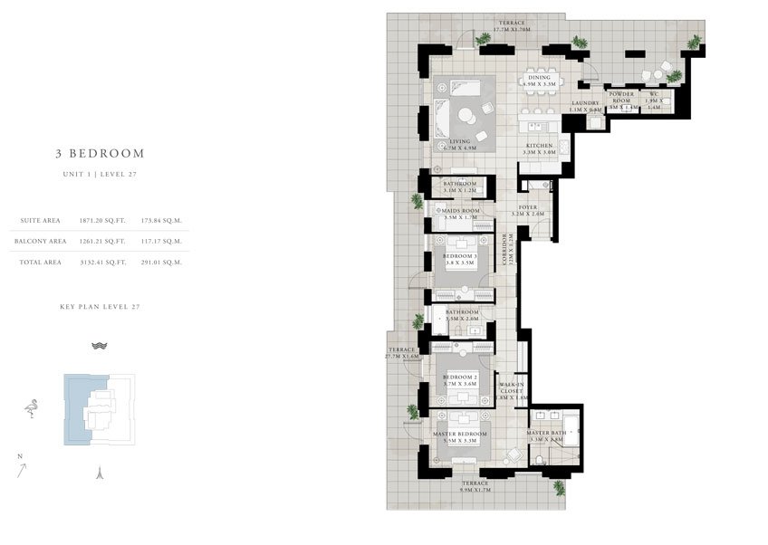 Vida Residences at Creek Beach Floor Plan