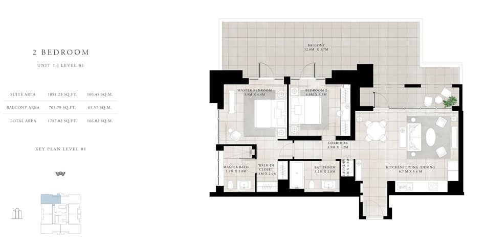 Vida Residences at Creek Beach Floor Plan
