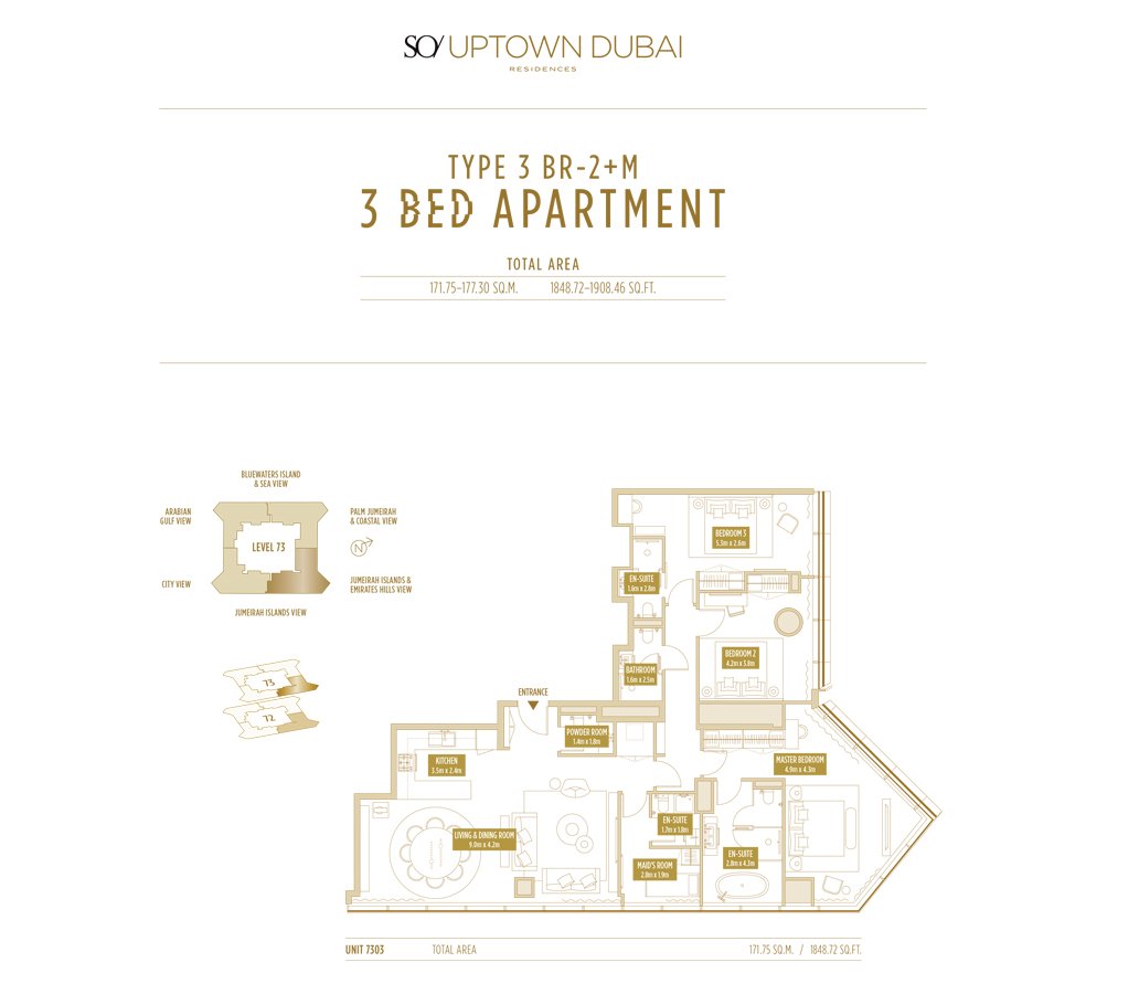Uptown Dubai Residences Floor Plan