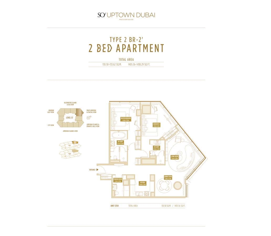 Uptown Dubai Residences Floor Plan