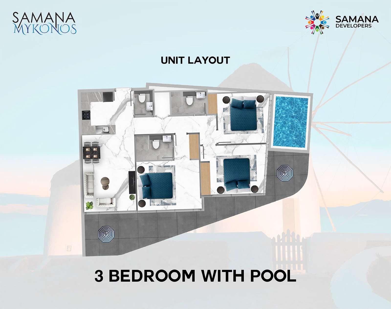 Samana Mykonos Floor Plan