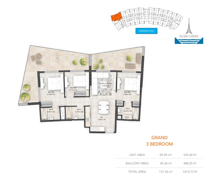 Binghatti Avenue Floor Plan