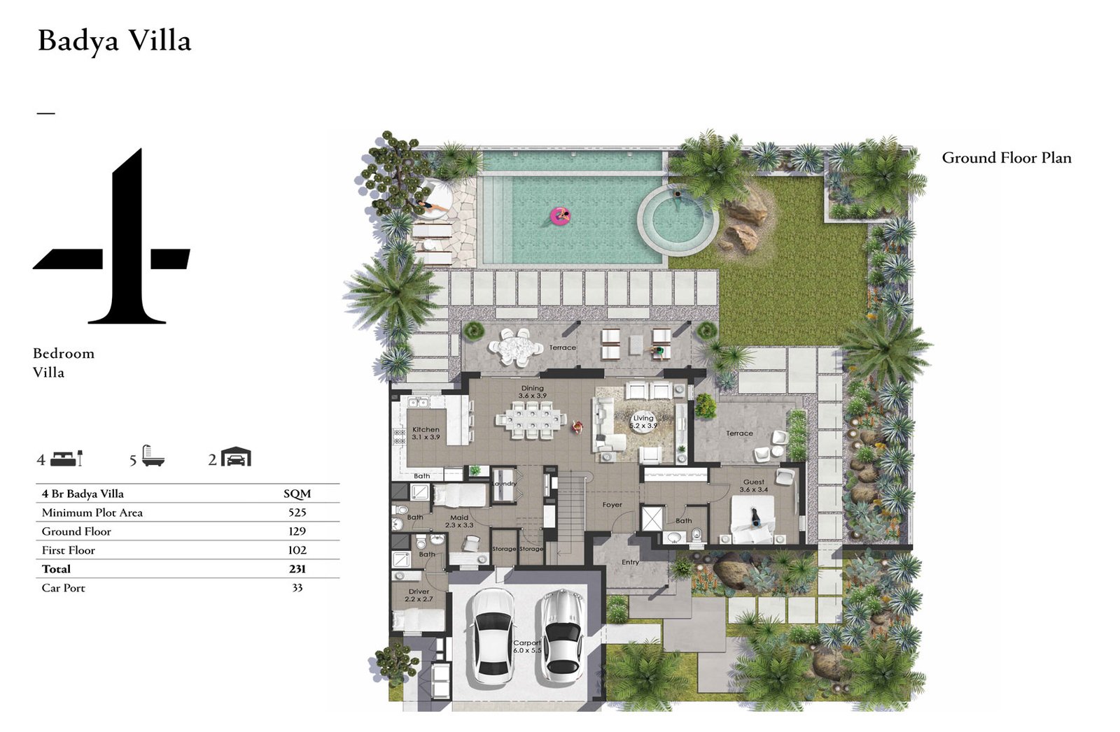 AlJurf Badya Villas Floor Plan