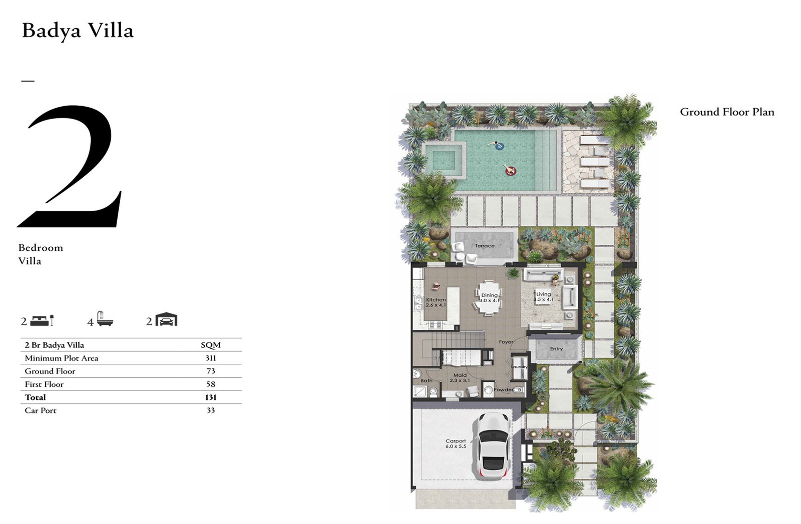 AlJurf Badya Villas Floor Plan