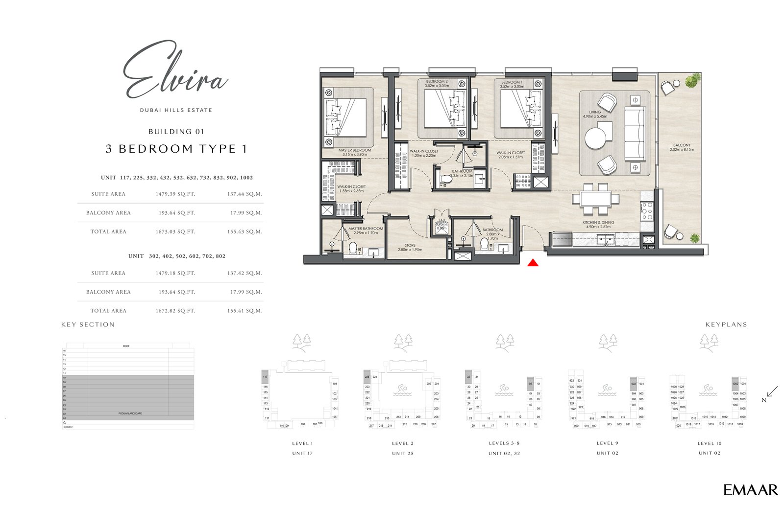 Emaar Elvira Apartments Floor Plan