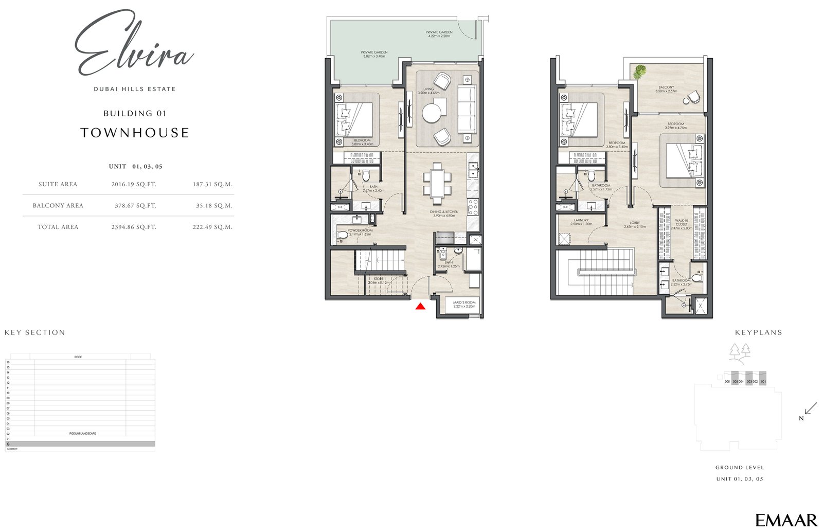 Emaar Elvira Apartments Floor Plan