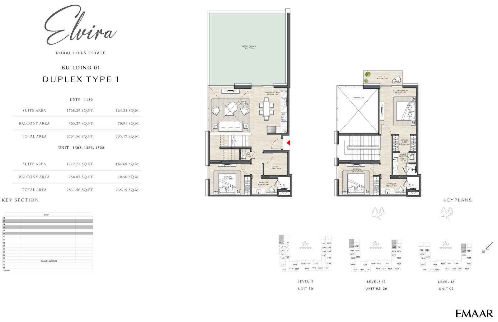 Emaar Elvira Apartments Floor Plan