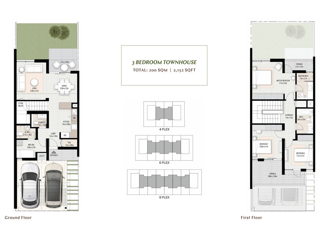 Elan Townhouses Floor Plan