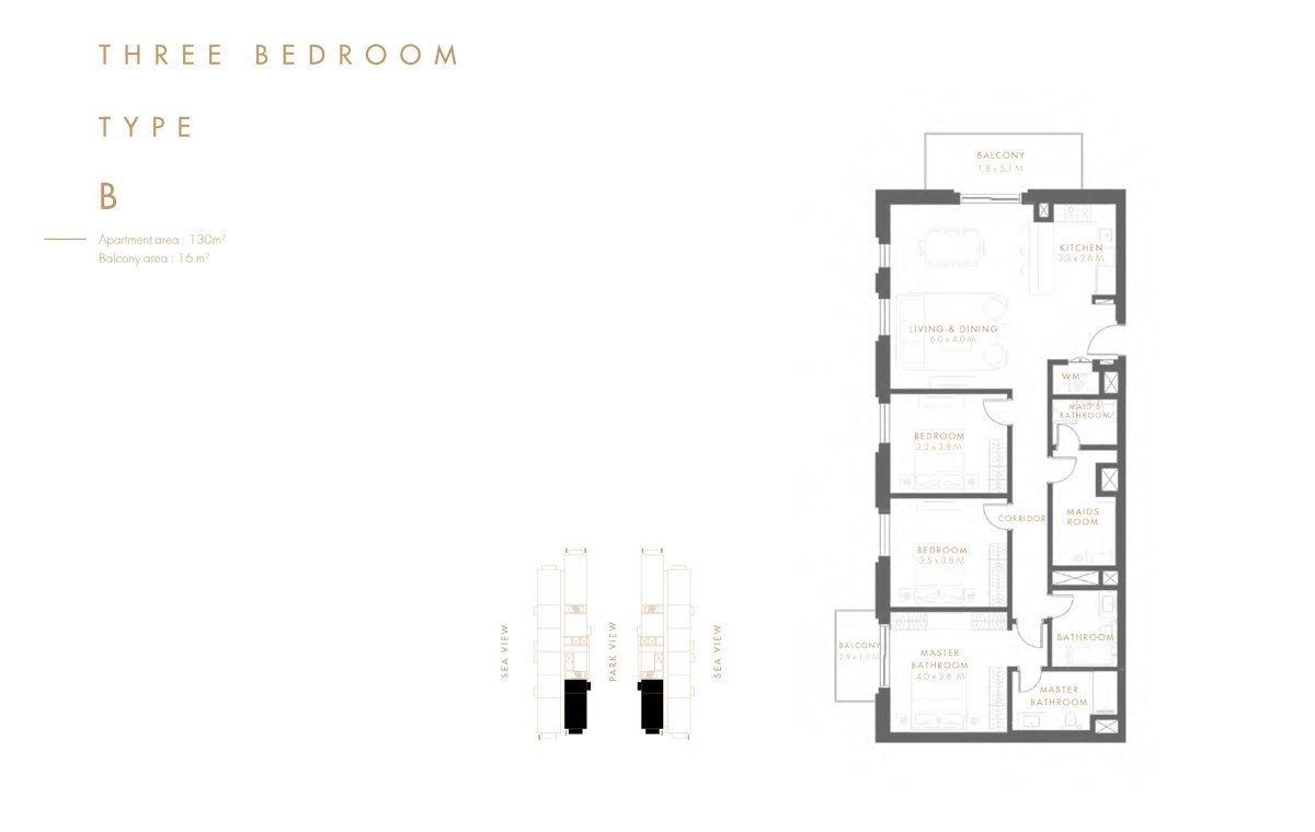 Aldar Reflection Towers Floor Plan