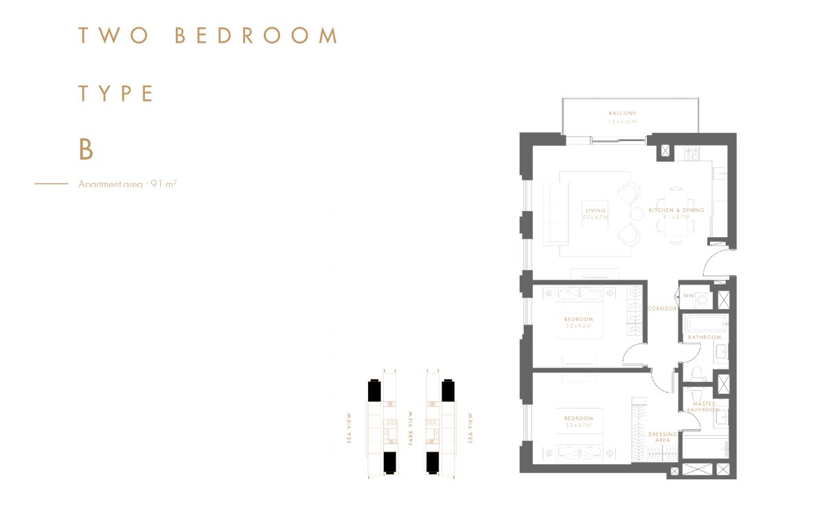 Aldar Reflection Towers Floor Plan