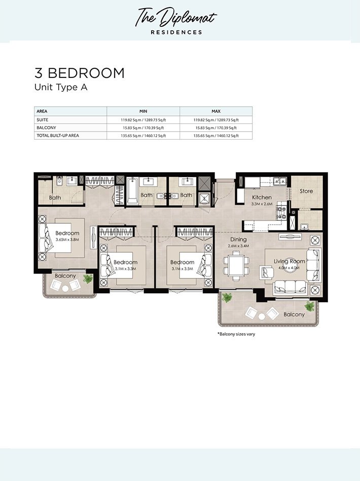 The Diplomat Residences Floor Plan