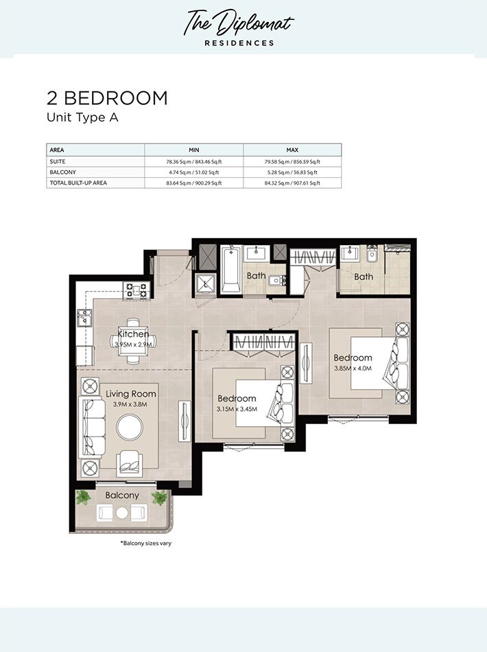 The Diplomat Residences Floor Plan