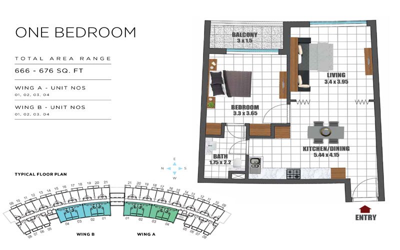 Wavez Residence Floor Plan