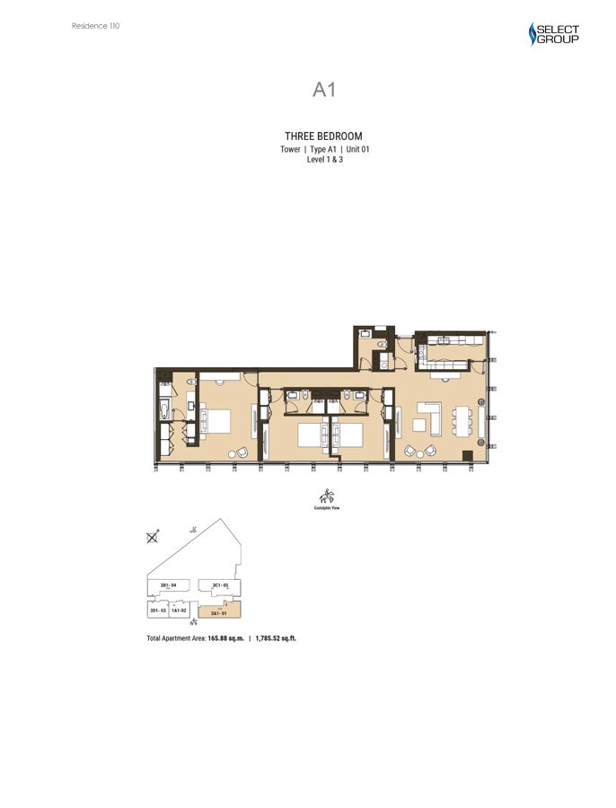 Residence 110 Business Bay Floor Plan