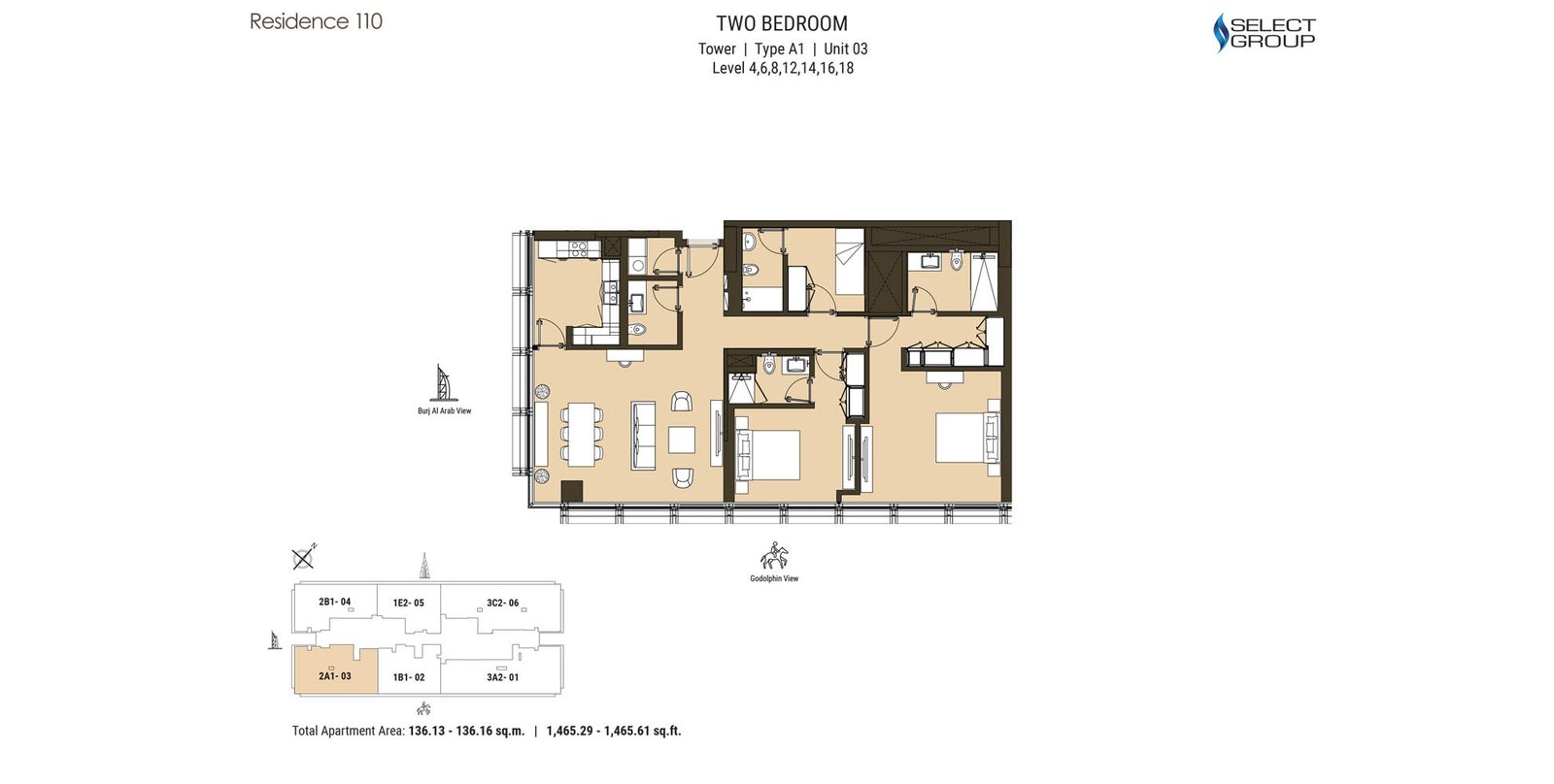 Residence 110 Business Bay Floor Plan