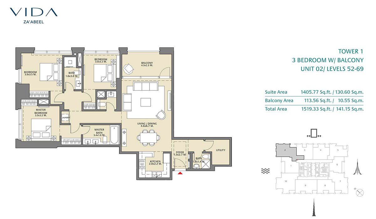 Vida Zaabeel Floor Plan
