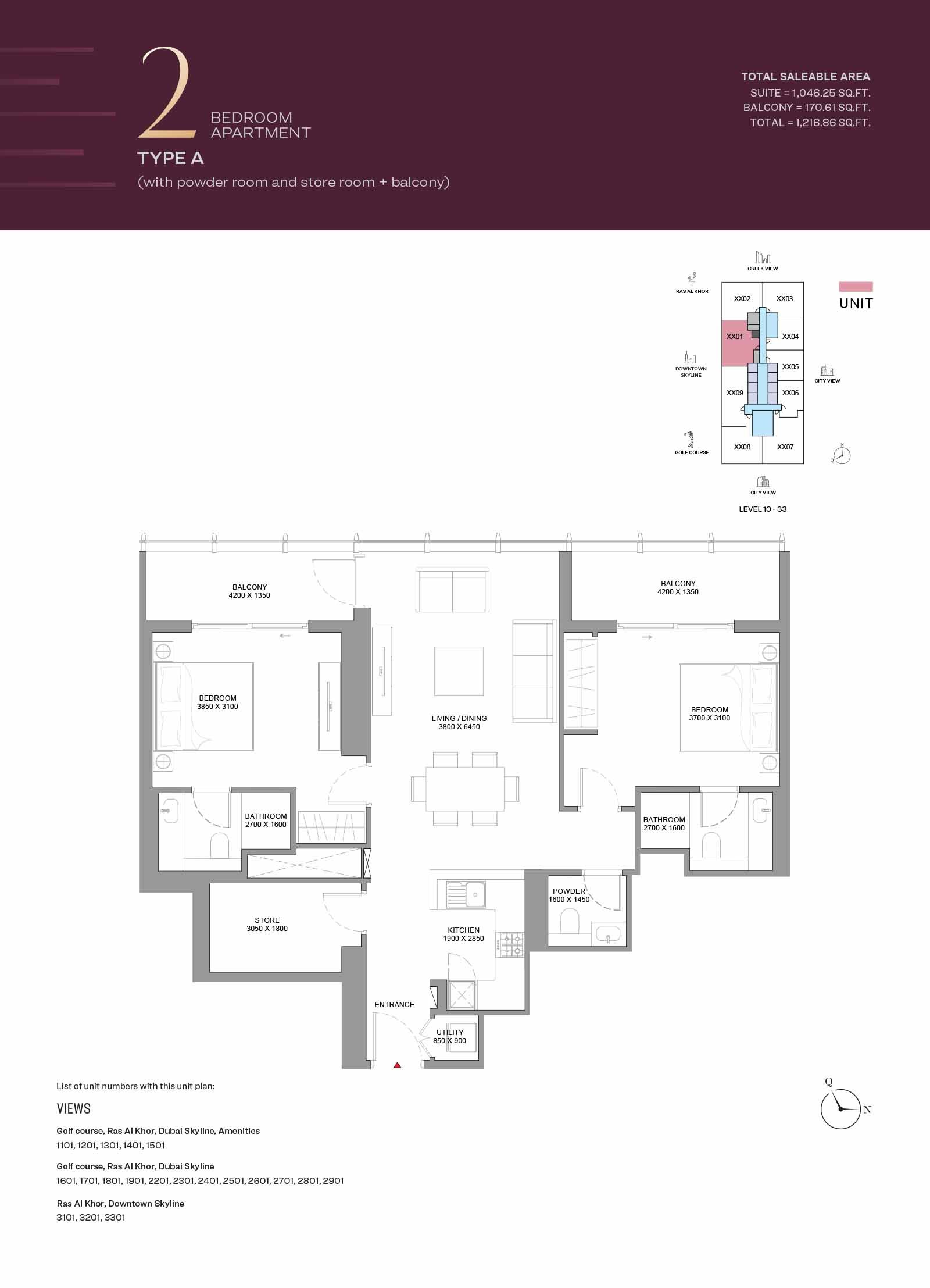 The Element at Sobha One Floor Plan