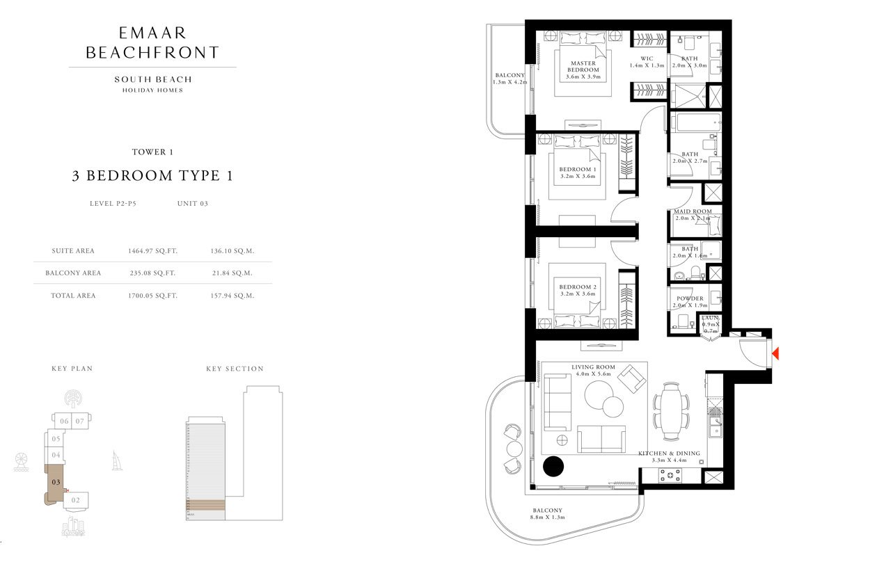 South Beach Holiday Homes Floor Plan