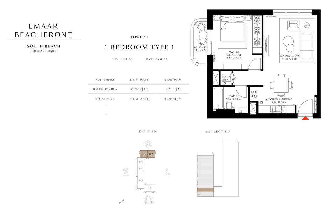 South Beach Holiday Homes Floor Plan