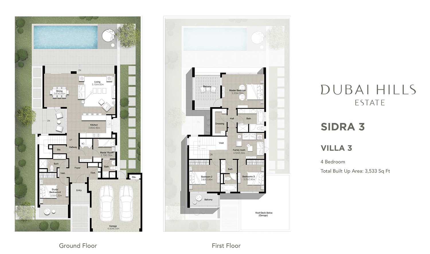 Sidra 3 Villas Floor Plan
