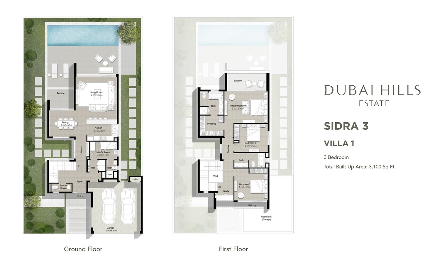 Sidra 3 Villas Floor Plan