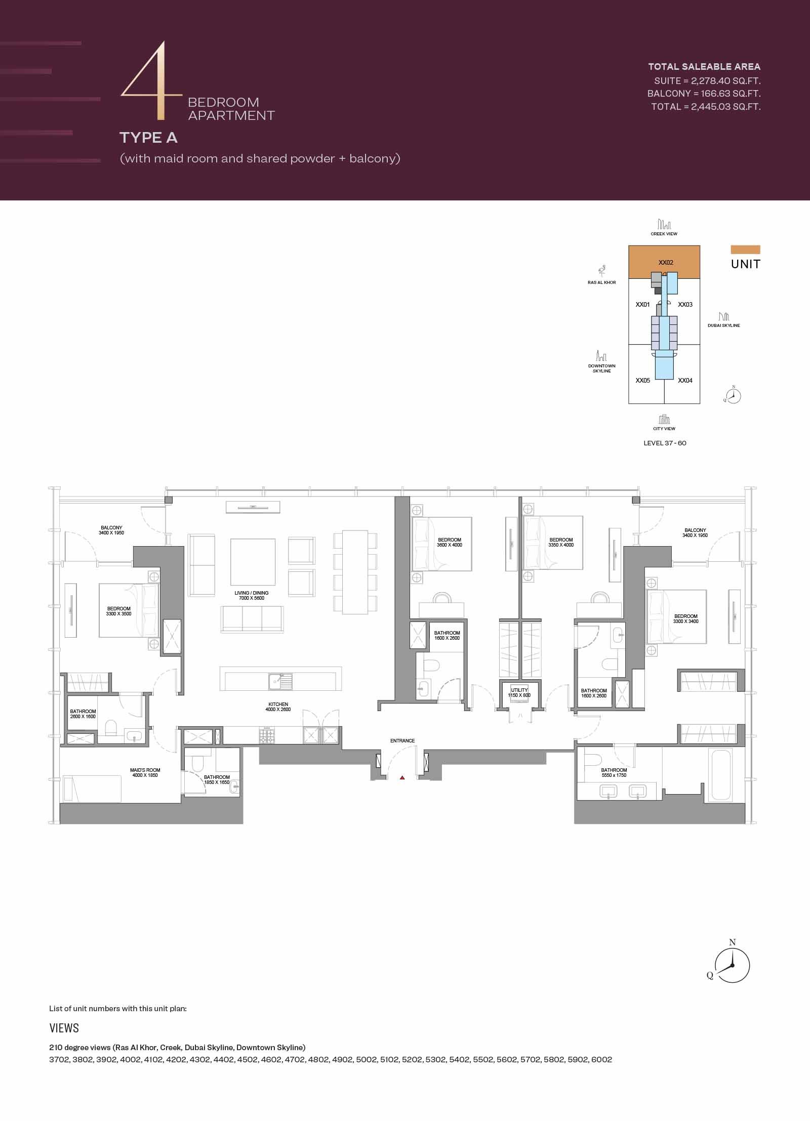 The Element at Sobha One Floor Plan