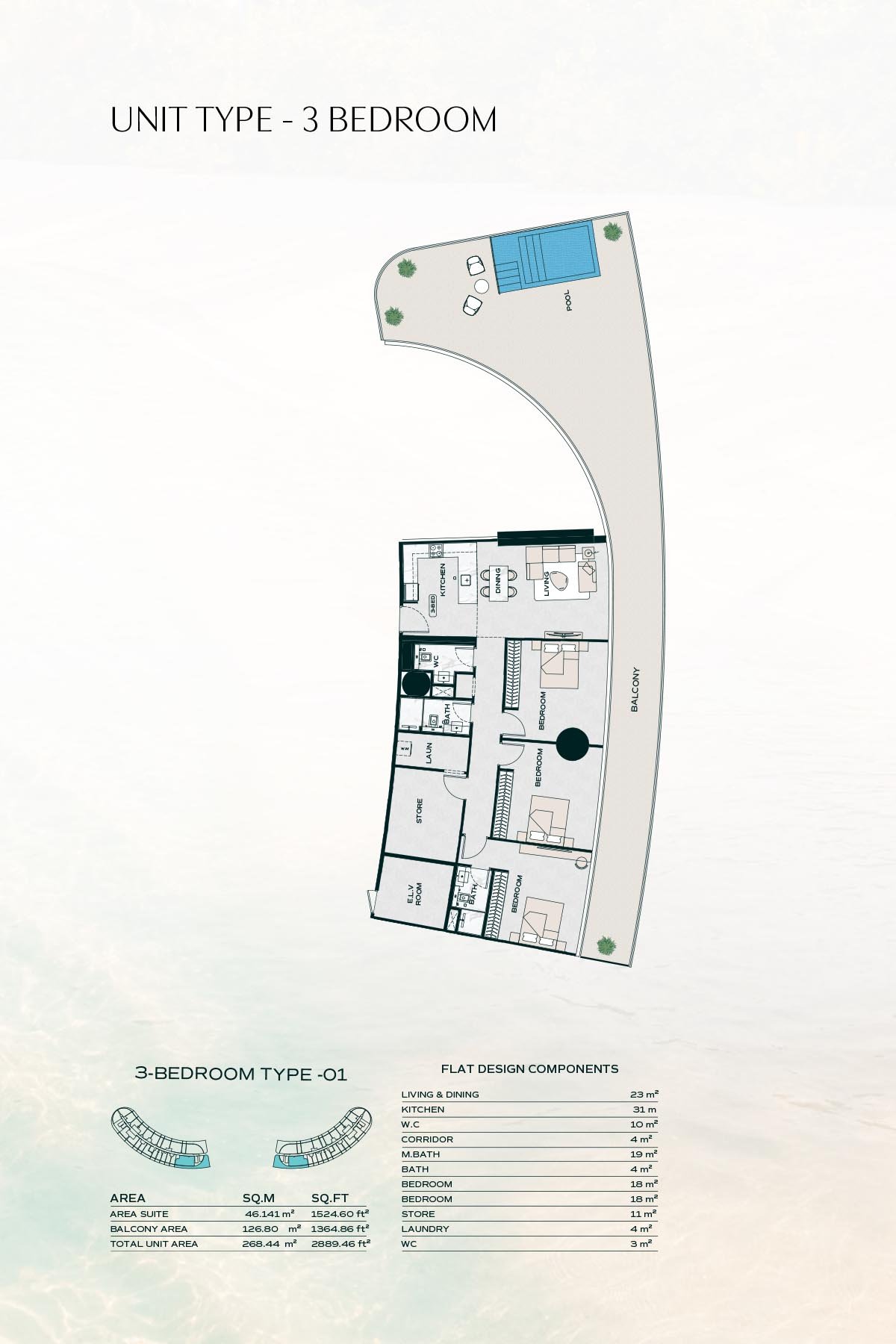 Binghatti Aquarise Floor Plan