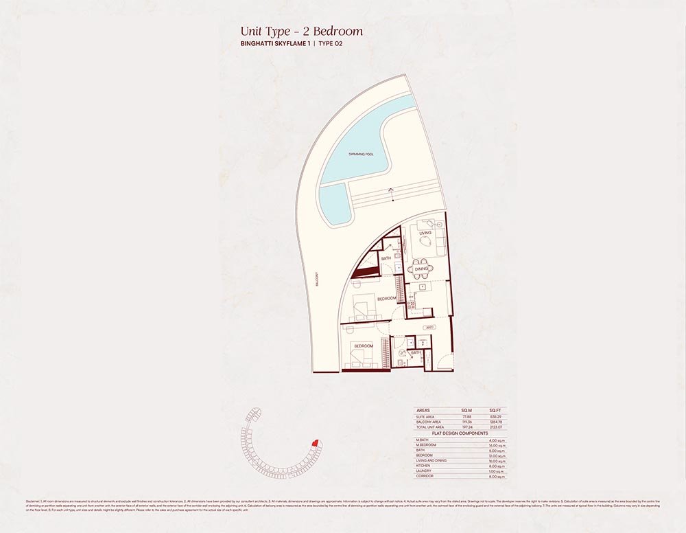 Binghatti Skyflame Floor Plan