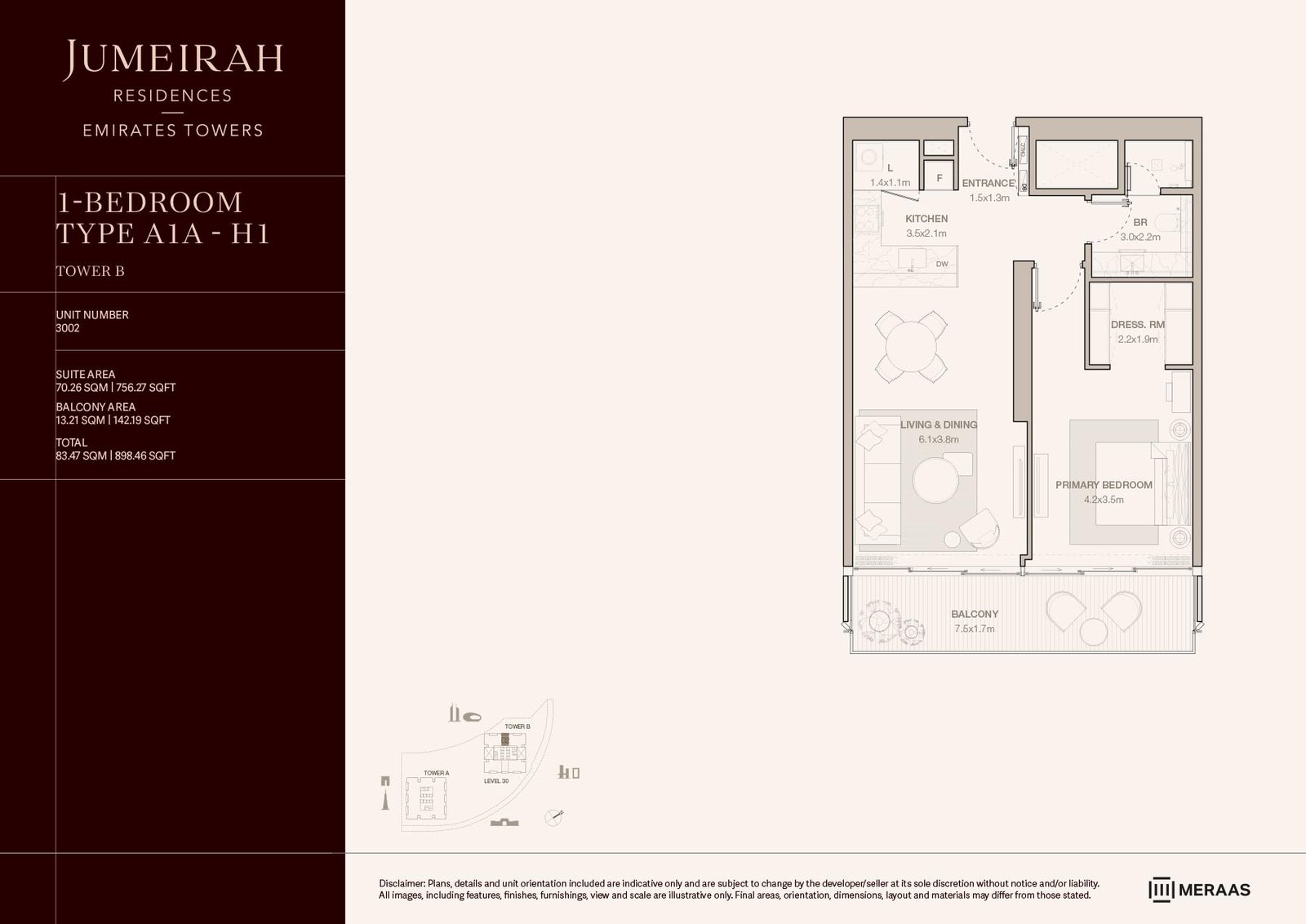 Jumeirah Residences Emirates Towers Floor Plan