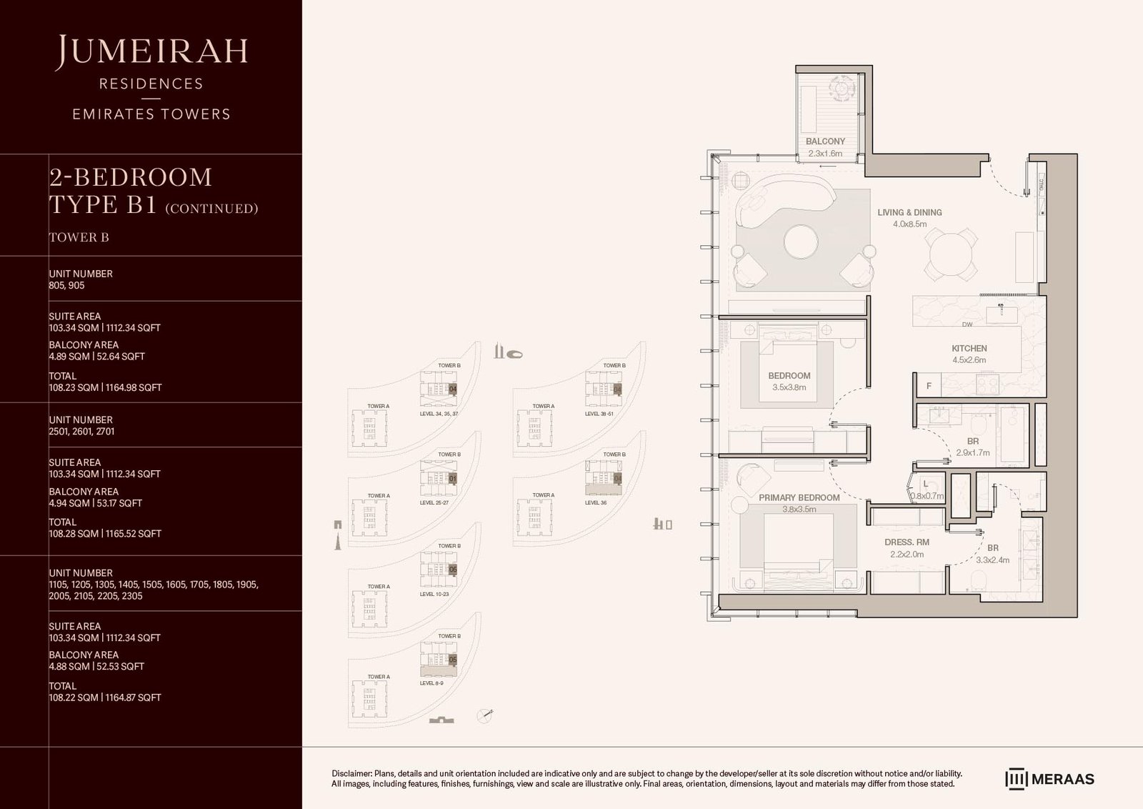 Jumeirah Residences Emirates Towers Floor Plan