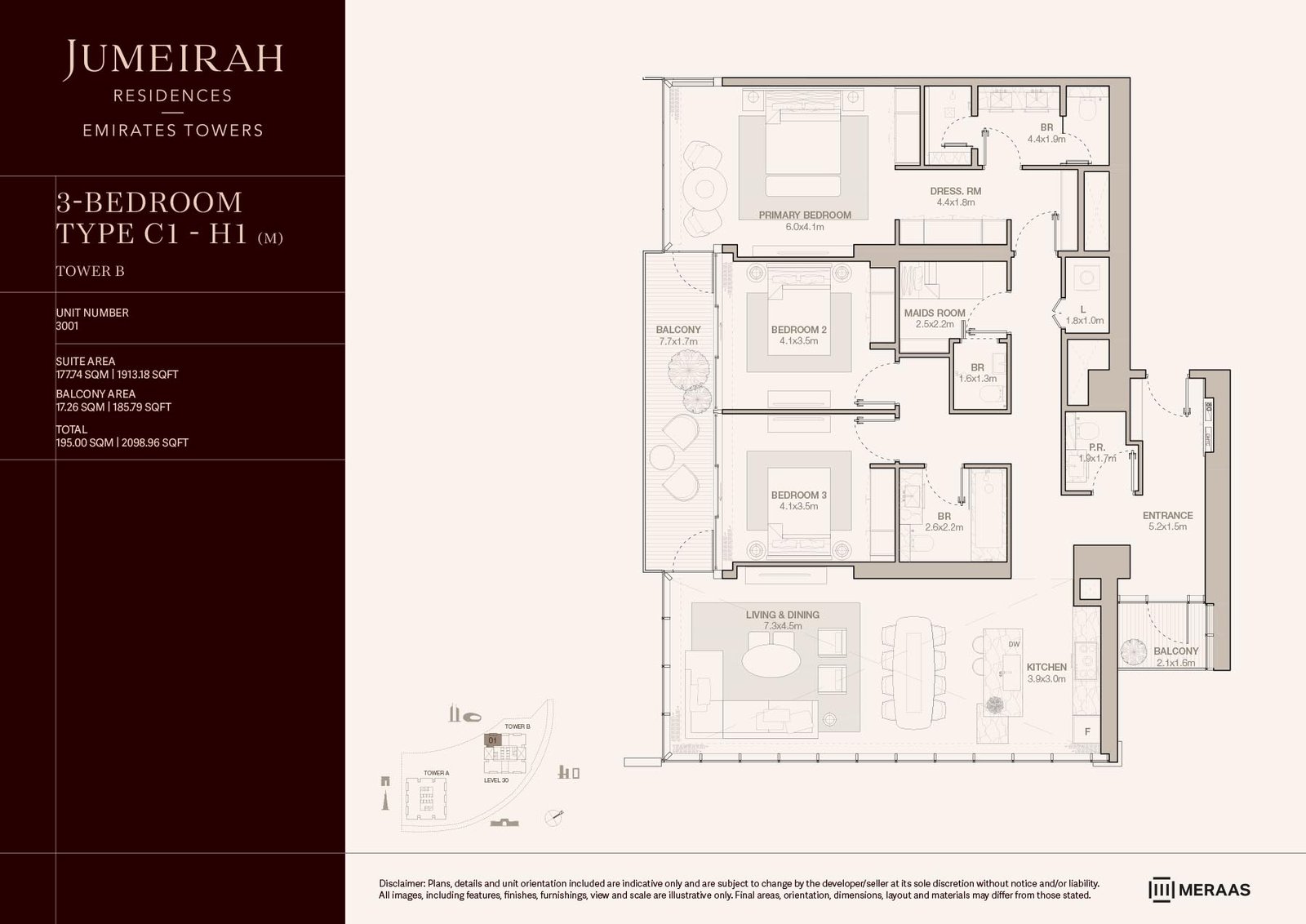 Jumeirah Residences Emirates Towers Floor Plan