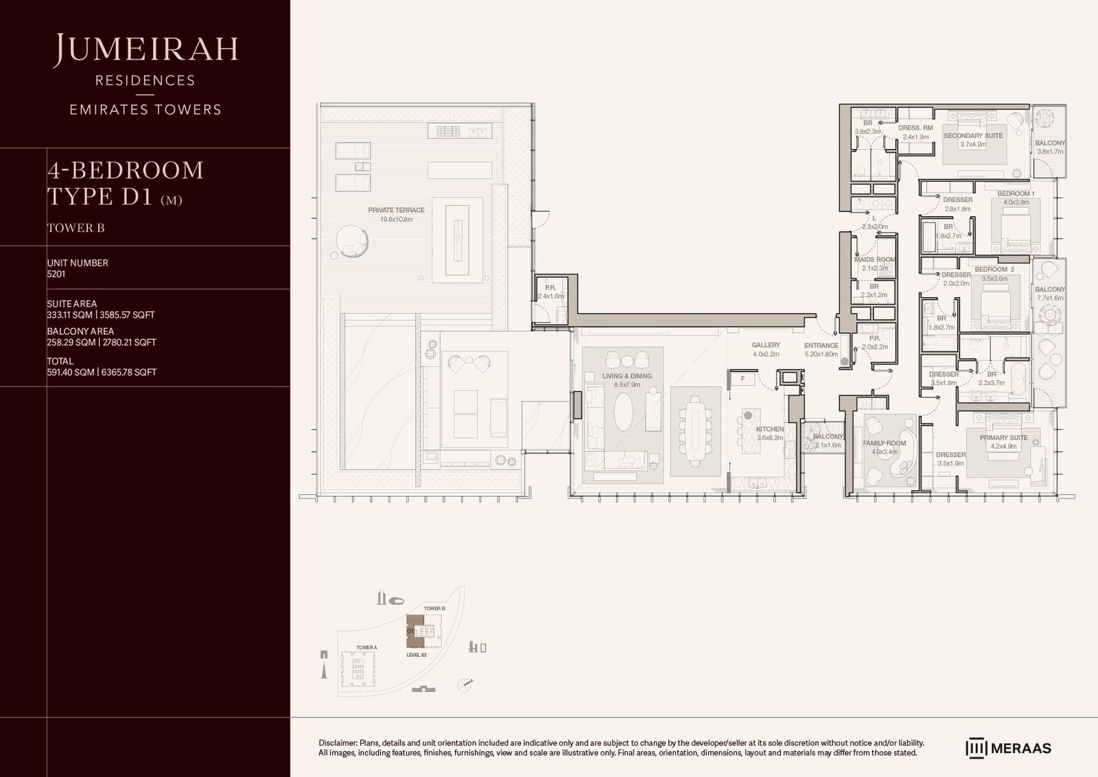 Jumeirah Residences Emirates Towers Floor Plan