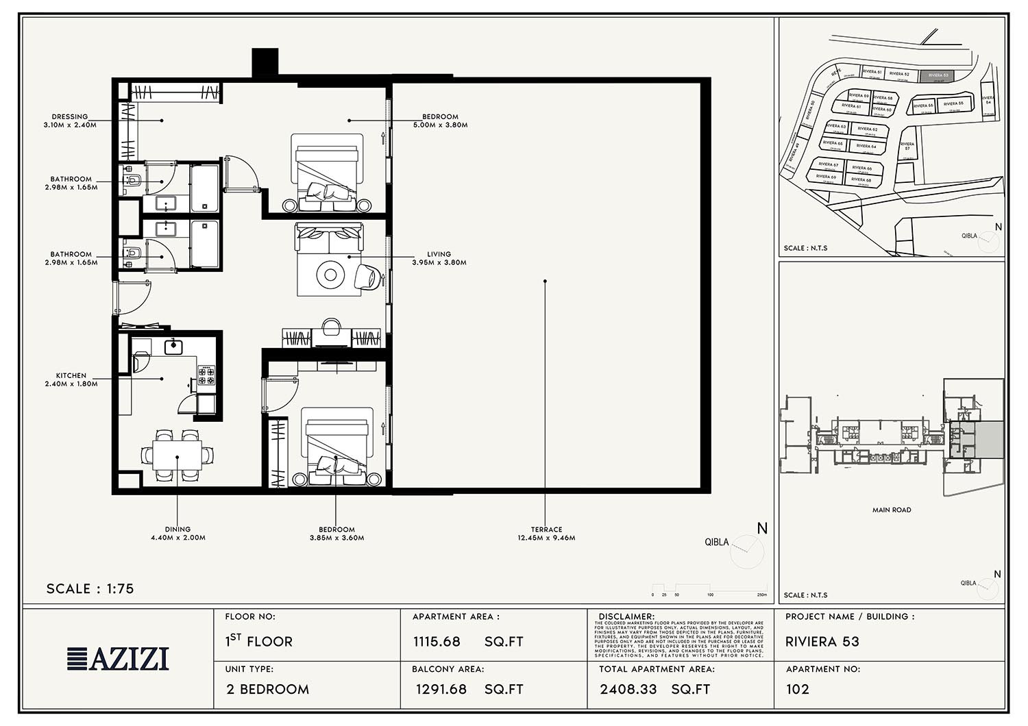 Azizi Riviera 53 Floor Plan