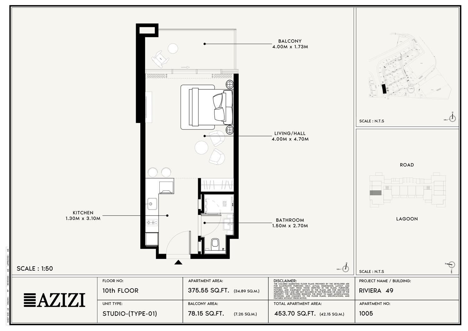 Azizi Riviera 49 Floor Plan