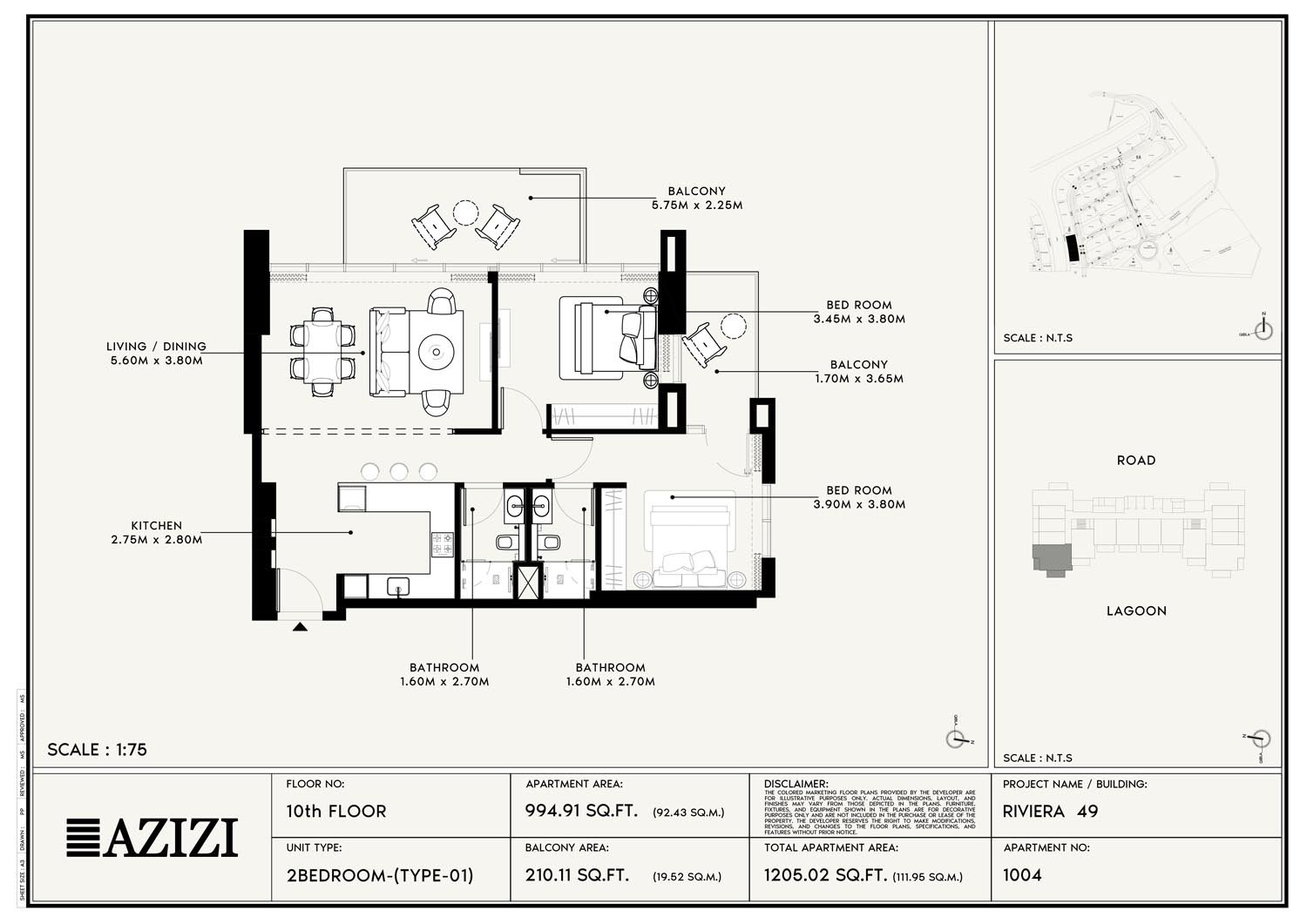 Azizi Riviera 49 Floor Plan