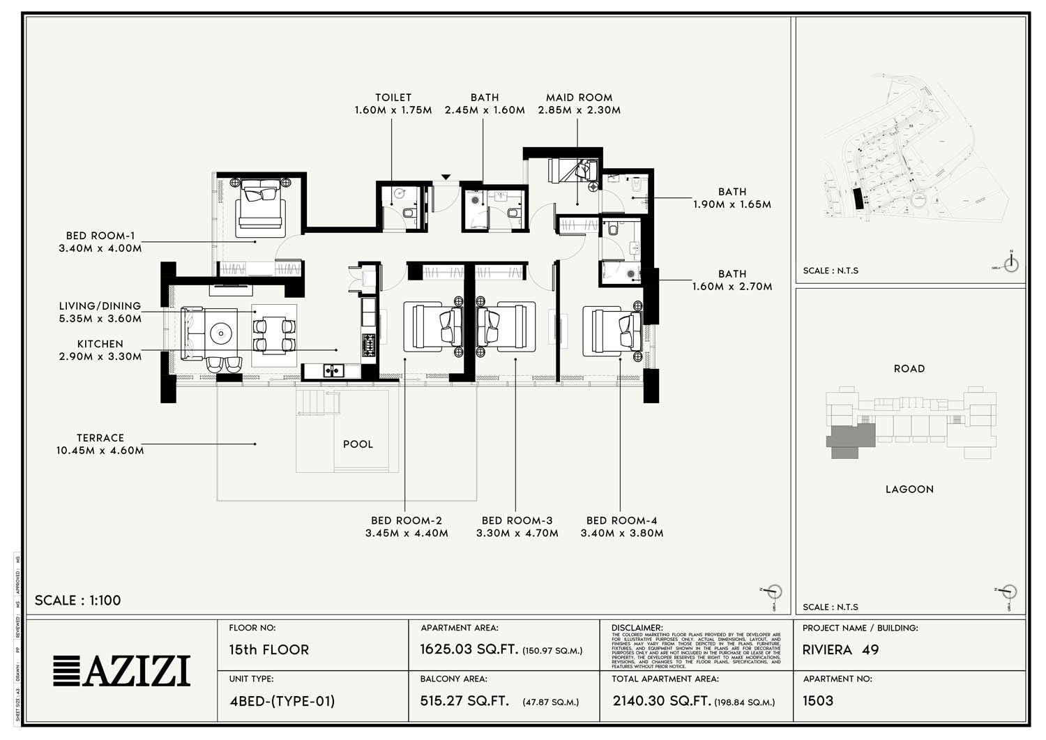 Azizi Riviera 49 Floor Plan