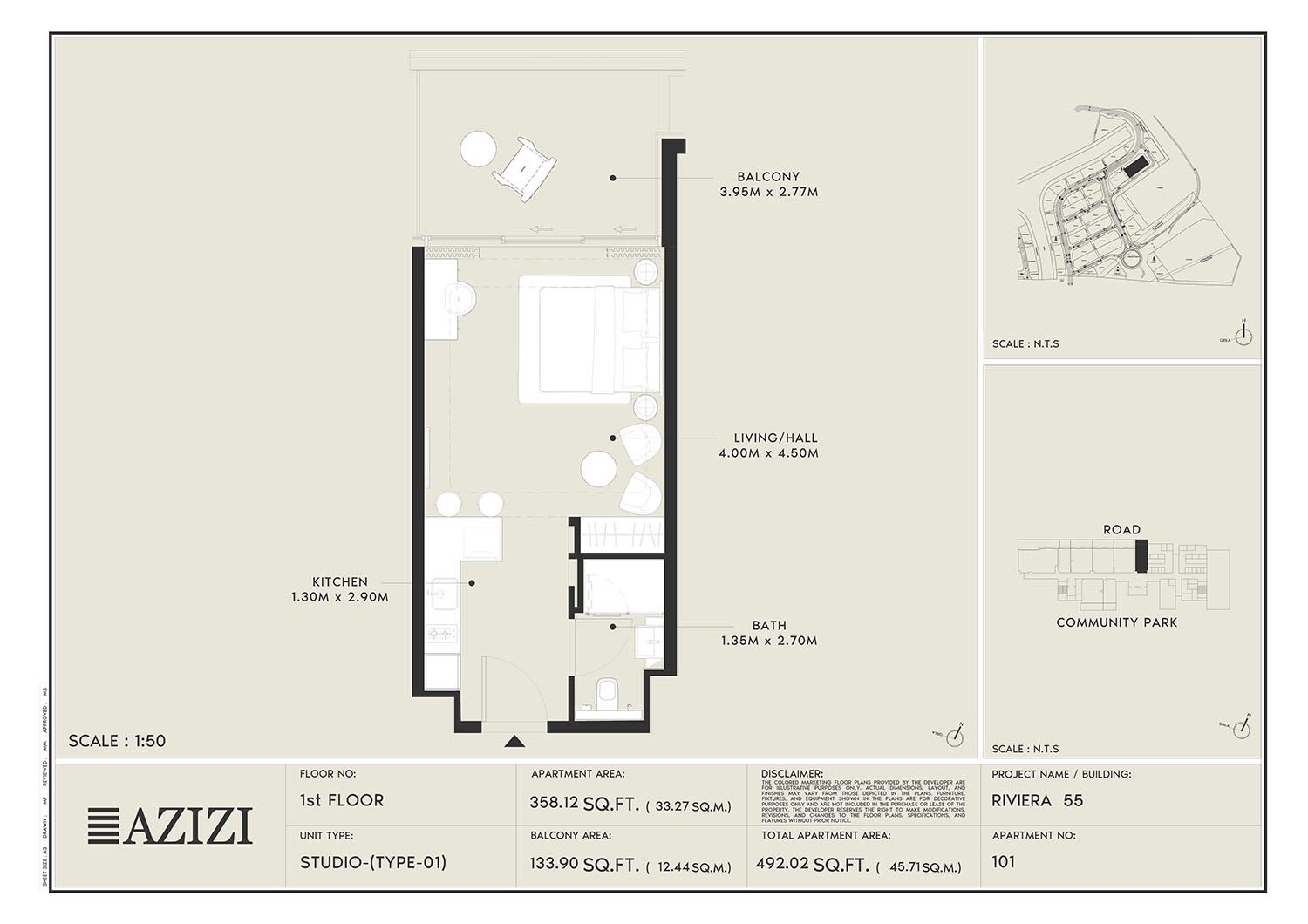 Azizi Riviera 55 Floor Plan
