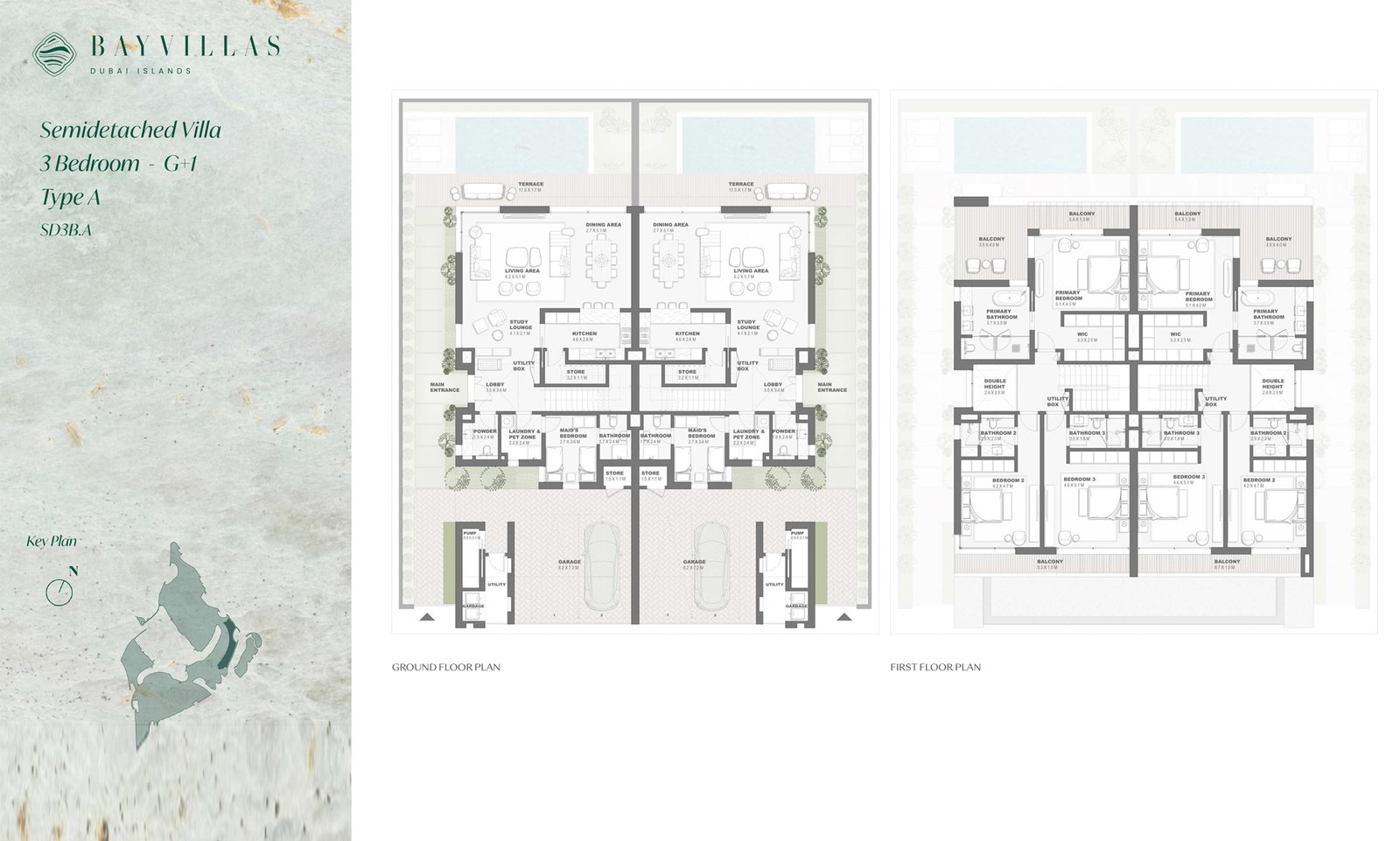 Bay Villas Dubai Islands Floor Plan