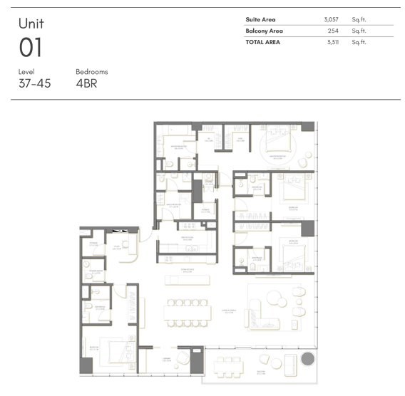 Palm Beach Towers Floor Plan