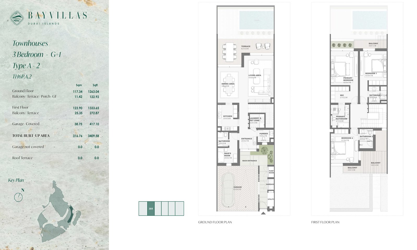 Bay Villas Dubai Islands Floor Plan