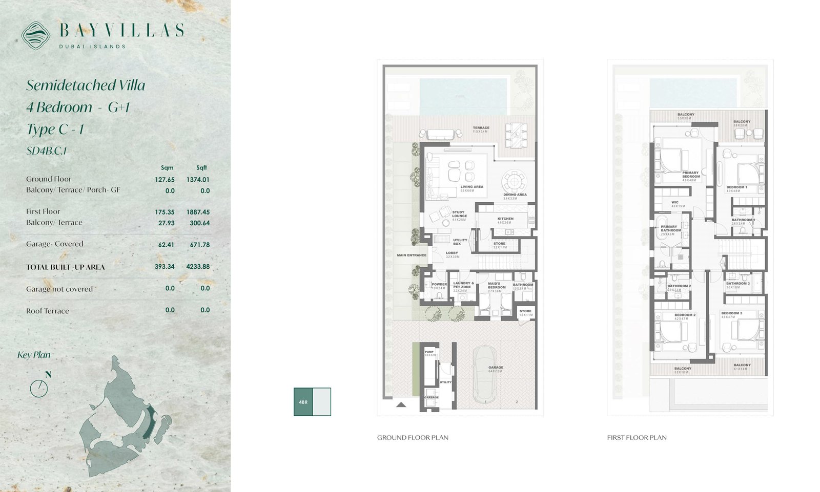 Bay Villas Dubai Islands Floor Plan