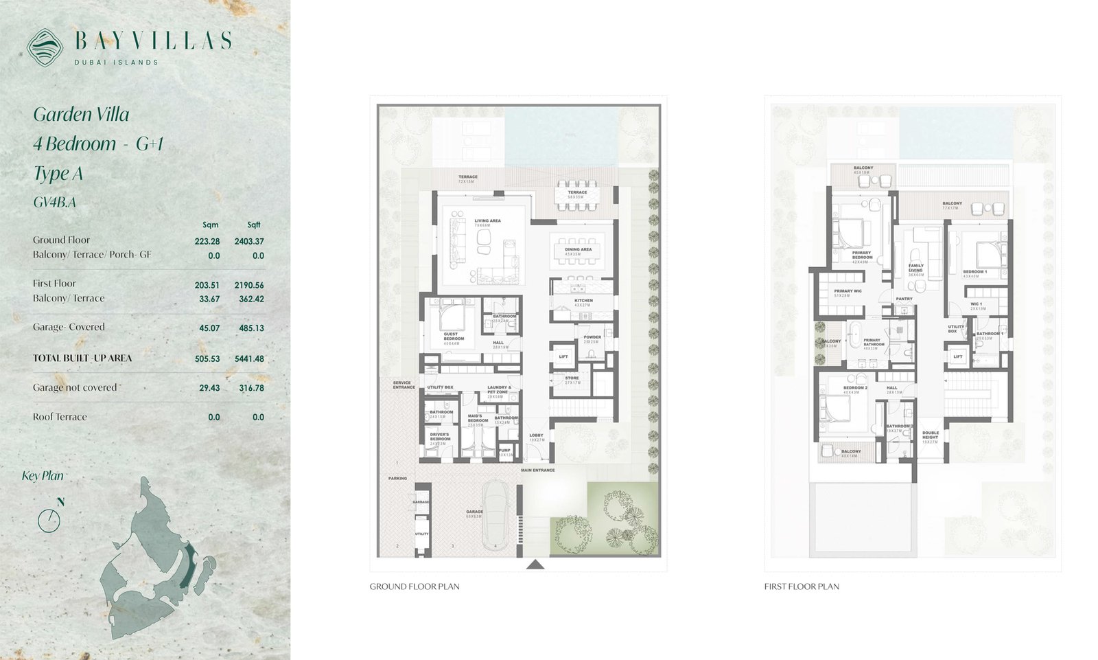 Bay Villas Dubai Islands Floor Plan