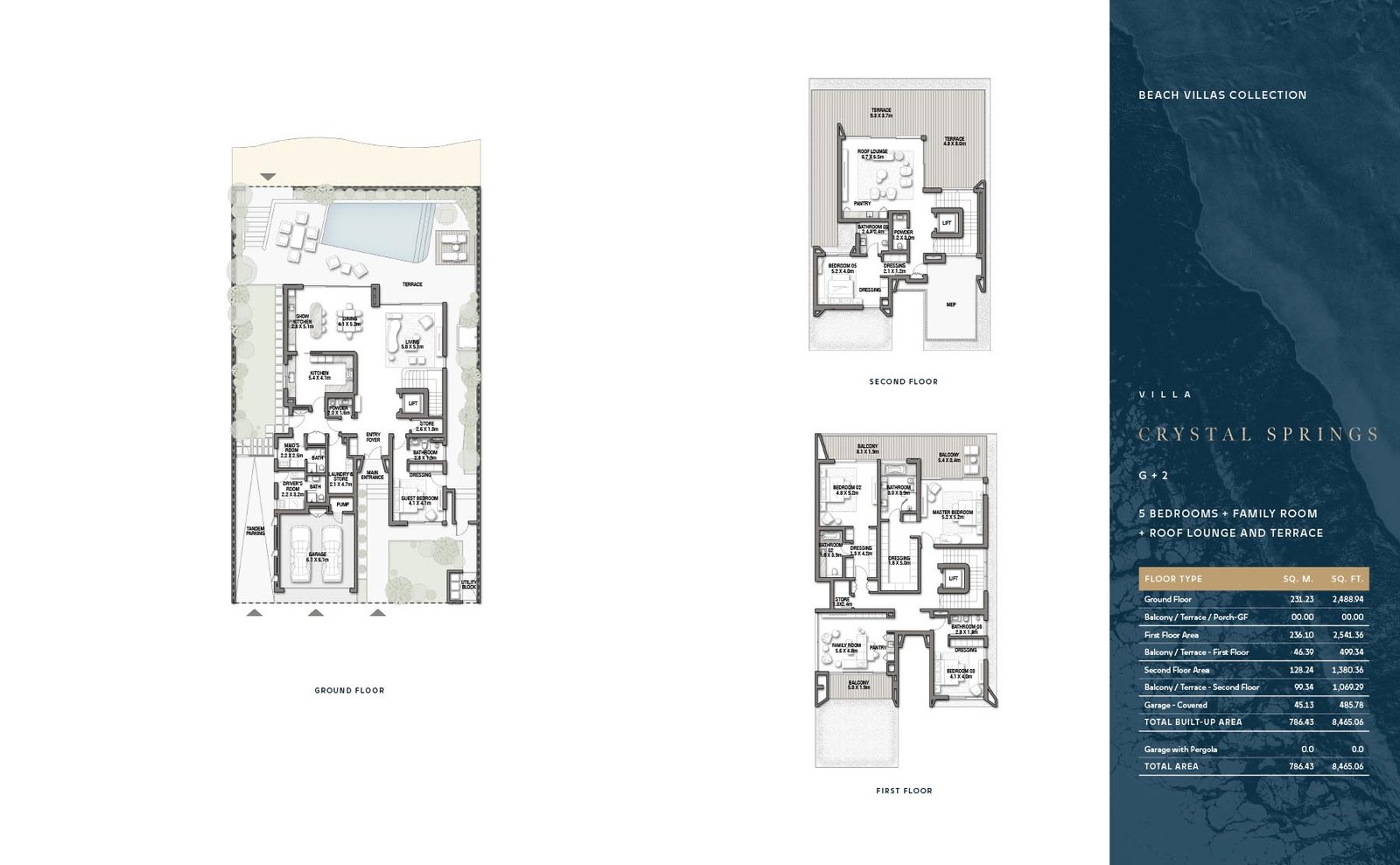 Frond E Beach Collection Villas BLUE HORIZON Floor Plan