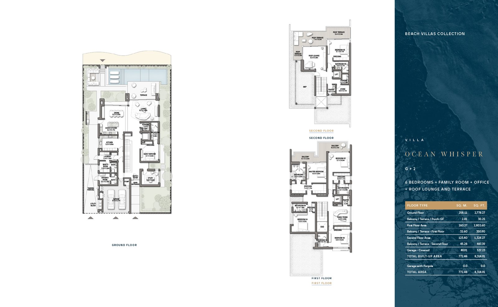 Frond E Beach Collection Villas BLUE HORIZON Floor Plan