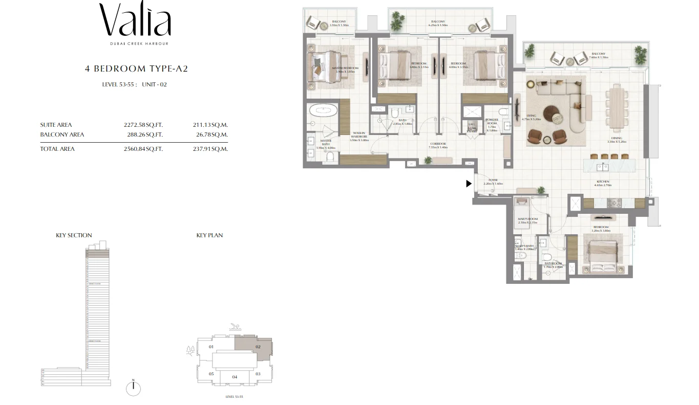 Valia at Dubai Creek Harbour Floor Plan